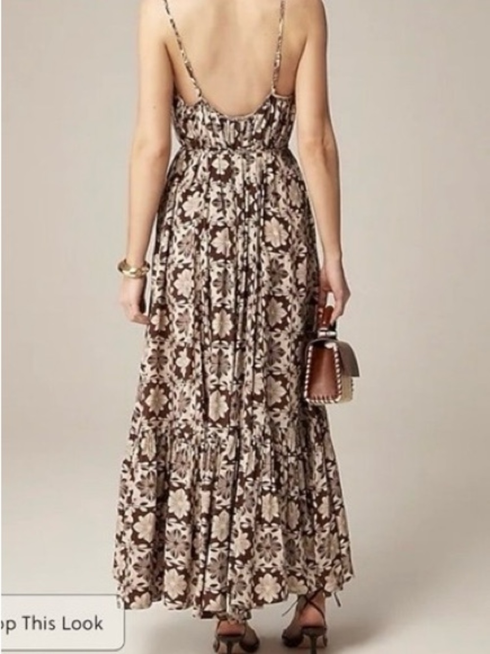 J.Crew Caspia Dress in Chocolate Floral Crepe de Chine | XL | NWT - Picture 2 of 15